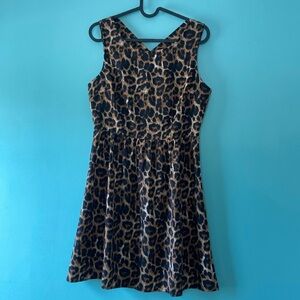 Size S leopard print dress with crossed back detail